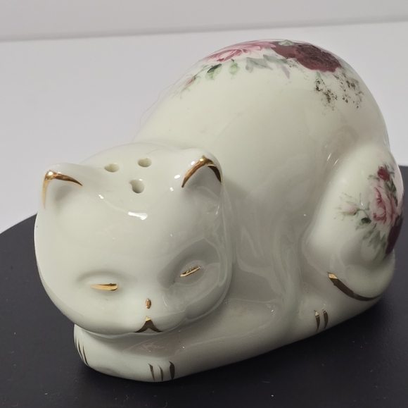 Baum bro formalities cat floral salt & pepper shaker set vintage - Picture 4 of 8